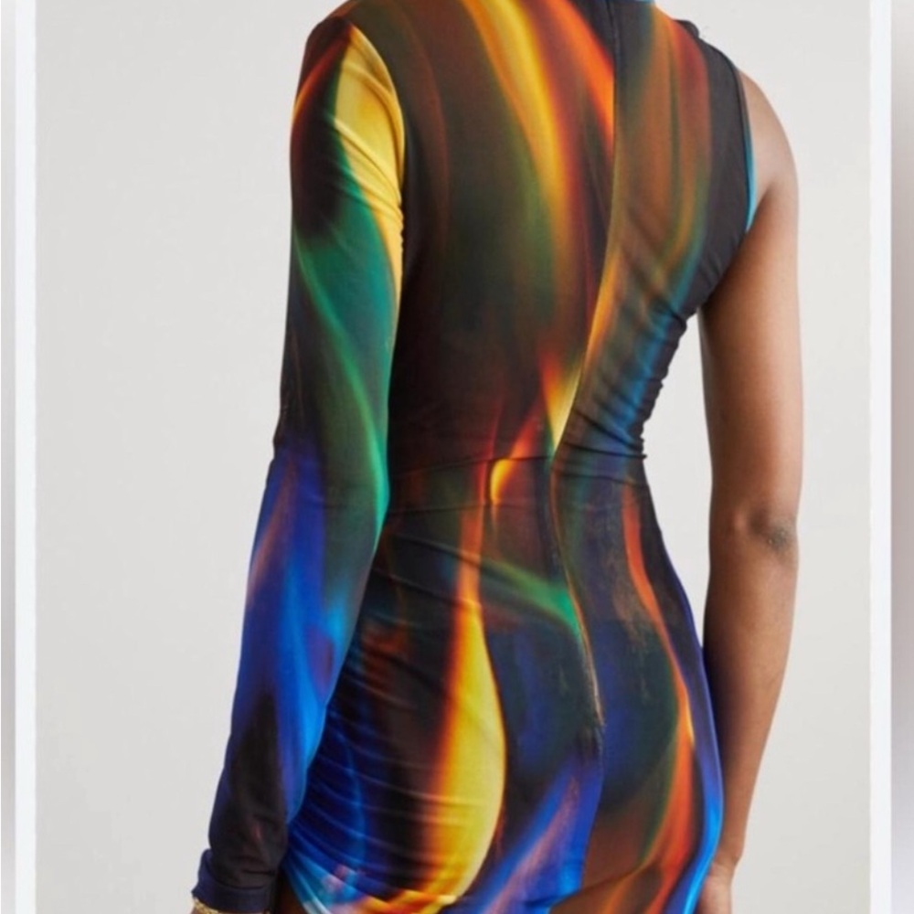 Multicolor Abstract Mini Dress - Picture 3 of 4
